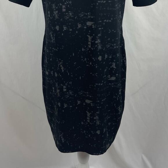 Elie Tahari Black Gray Athletic Wear Zippered Gorpcore Vented Dress Size M - Picture 8 of 14